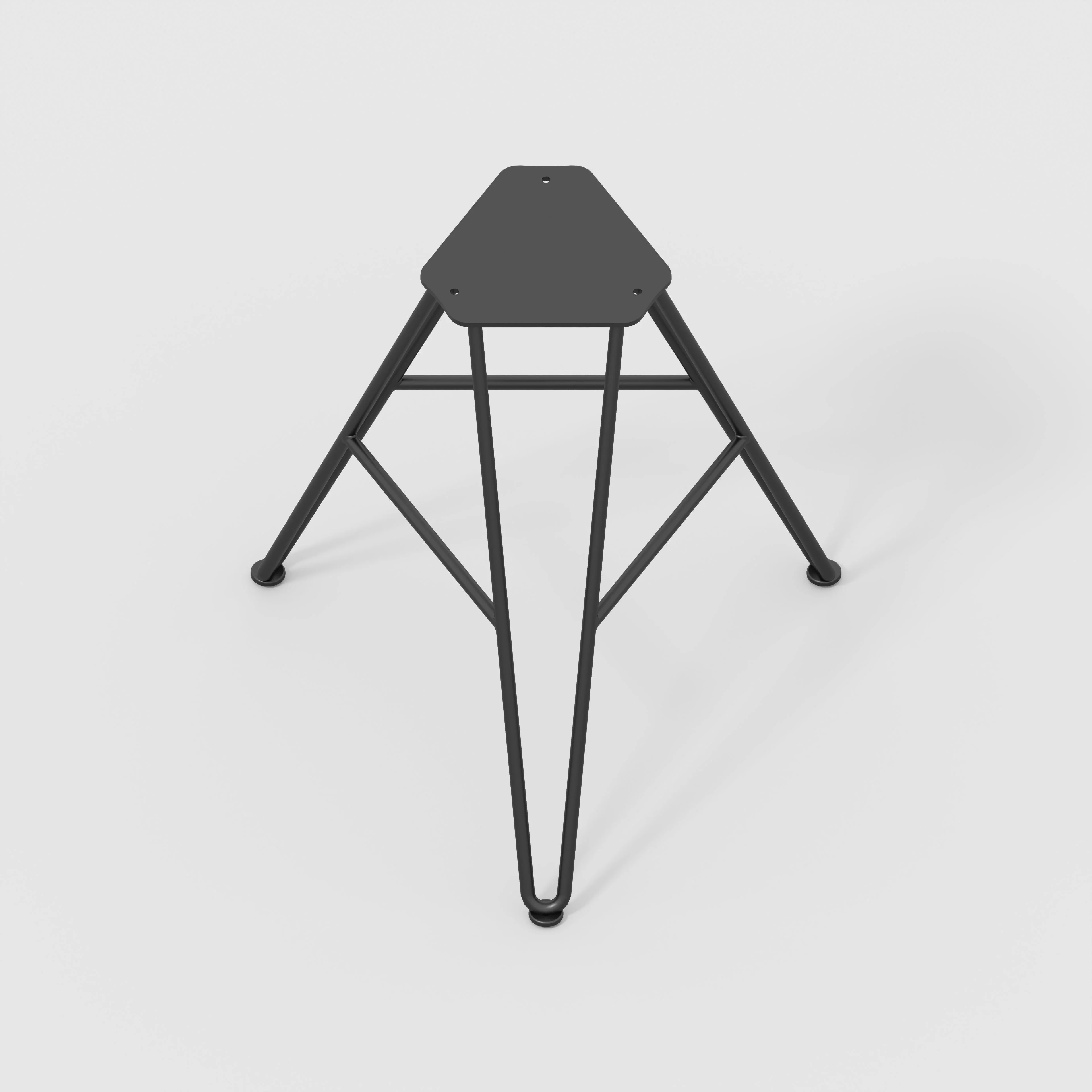 Plywood Stool with Black Hairpin Base - Formica Chrome Yellow - Image 3