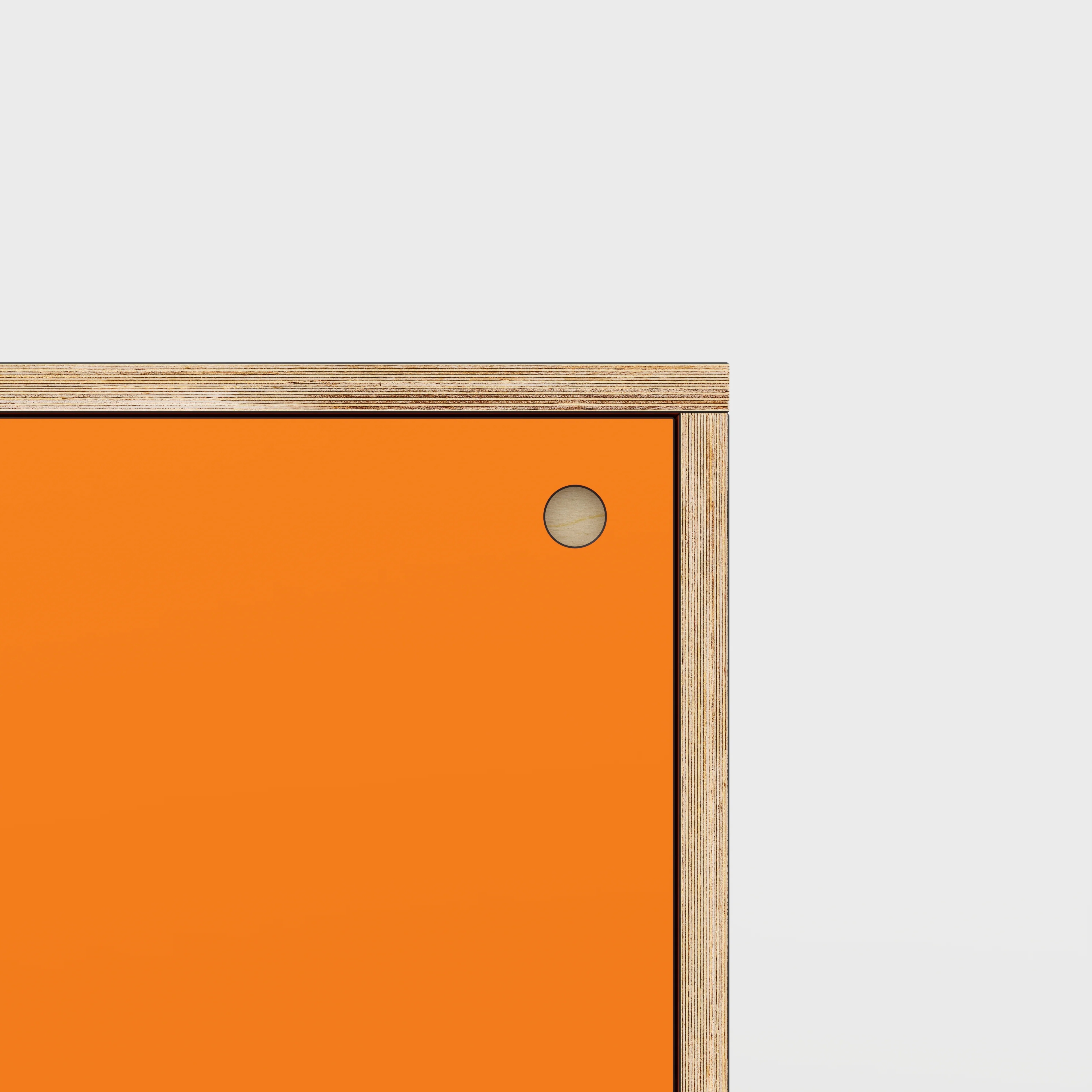 Plywood Storage with Doors - Formica Levante Orange - 400(w) x 600(d) x 750(h) - Image 3