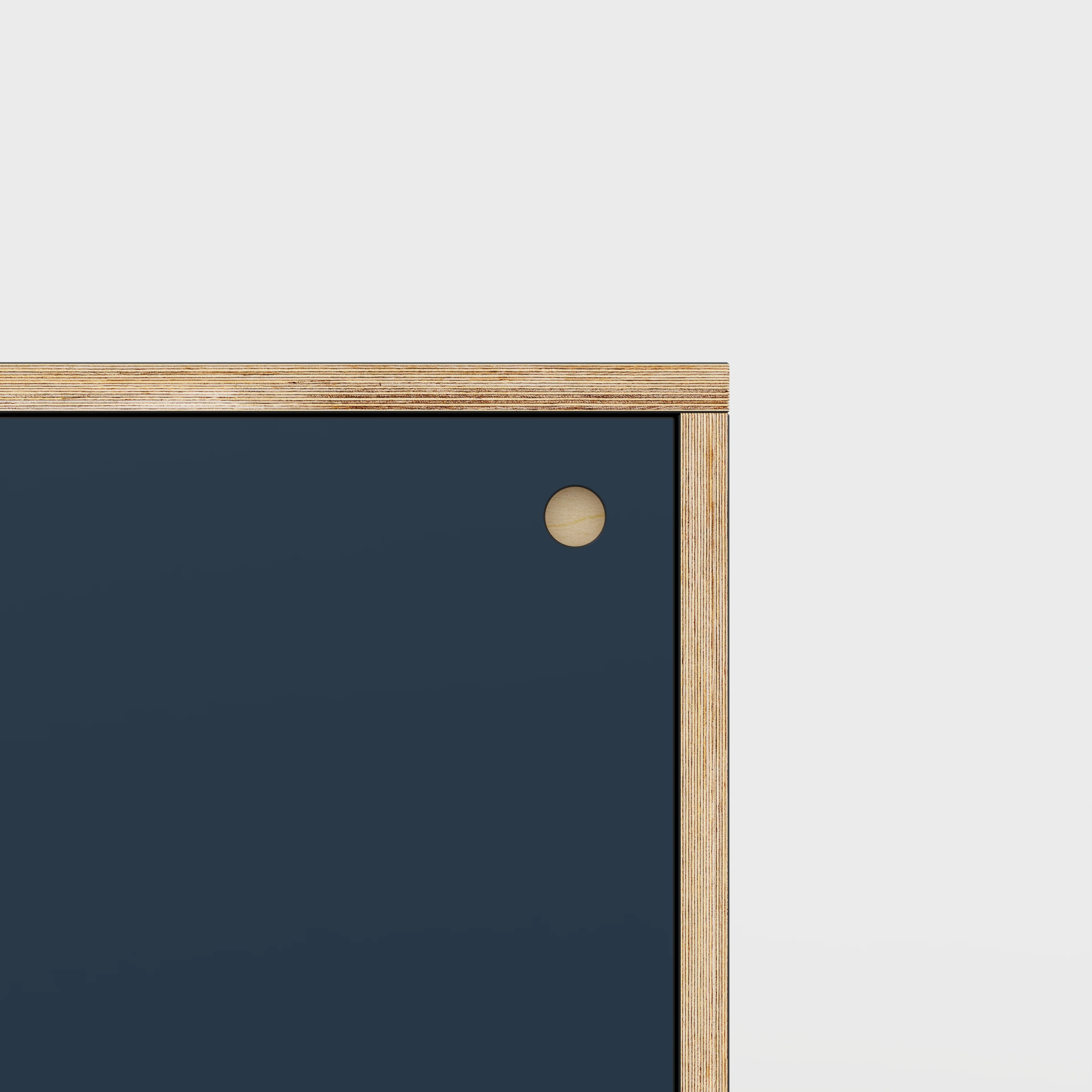 Plywood Storage with Doors - Formica Night Sea Blue - 600(w) x 600(d) x 750(h) - Image 3